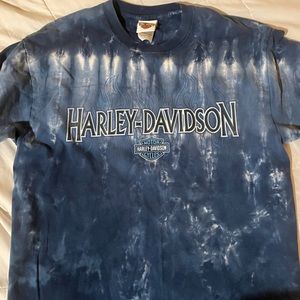 tie dye harley davidson t shirt size L ☁️